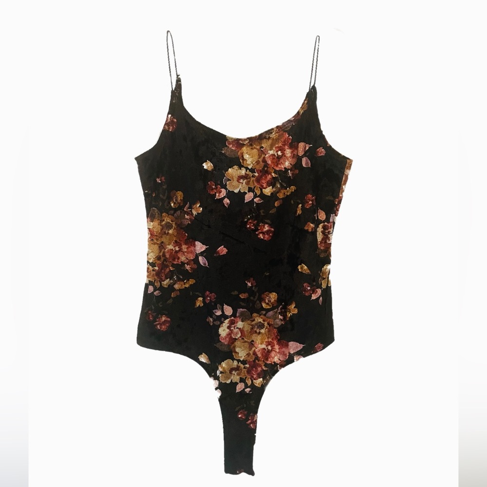 Polly & Esther Floral Print Body Suit Size XS